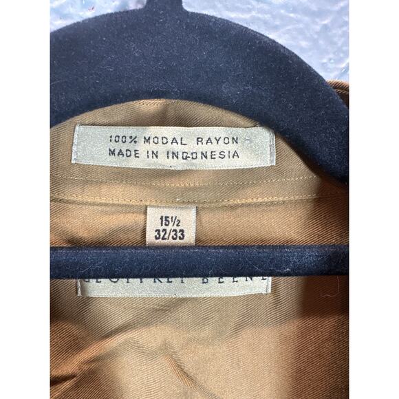 Geoffrey Beene Men's Yellow Gold Long Sleeve Dress Shirt 15.5 32/33 - Picture 3 of 3